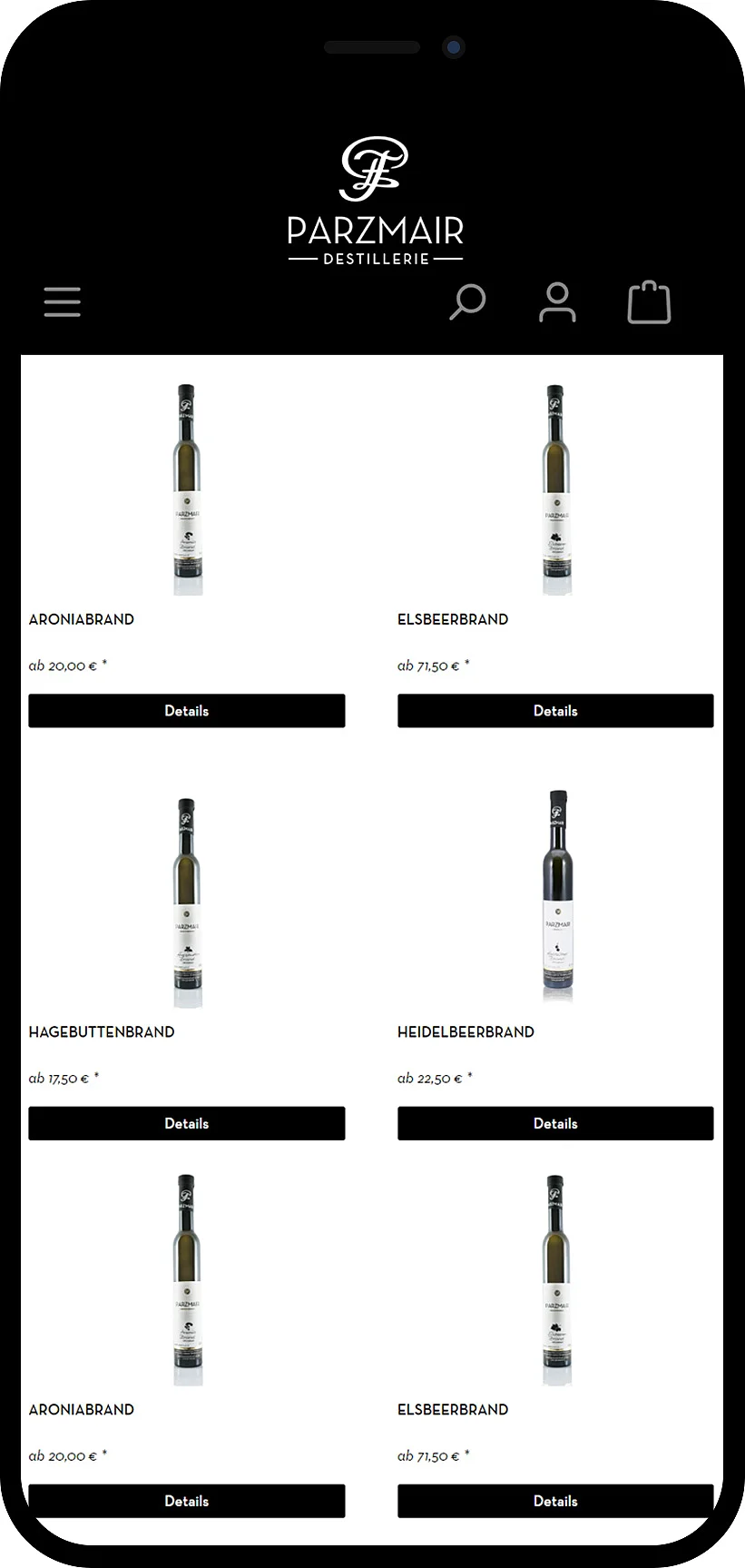 Webshop Shopware 6 Detailansicht