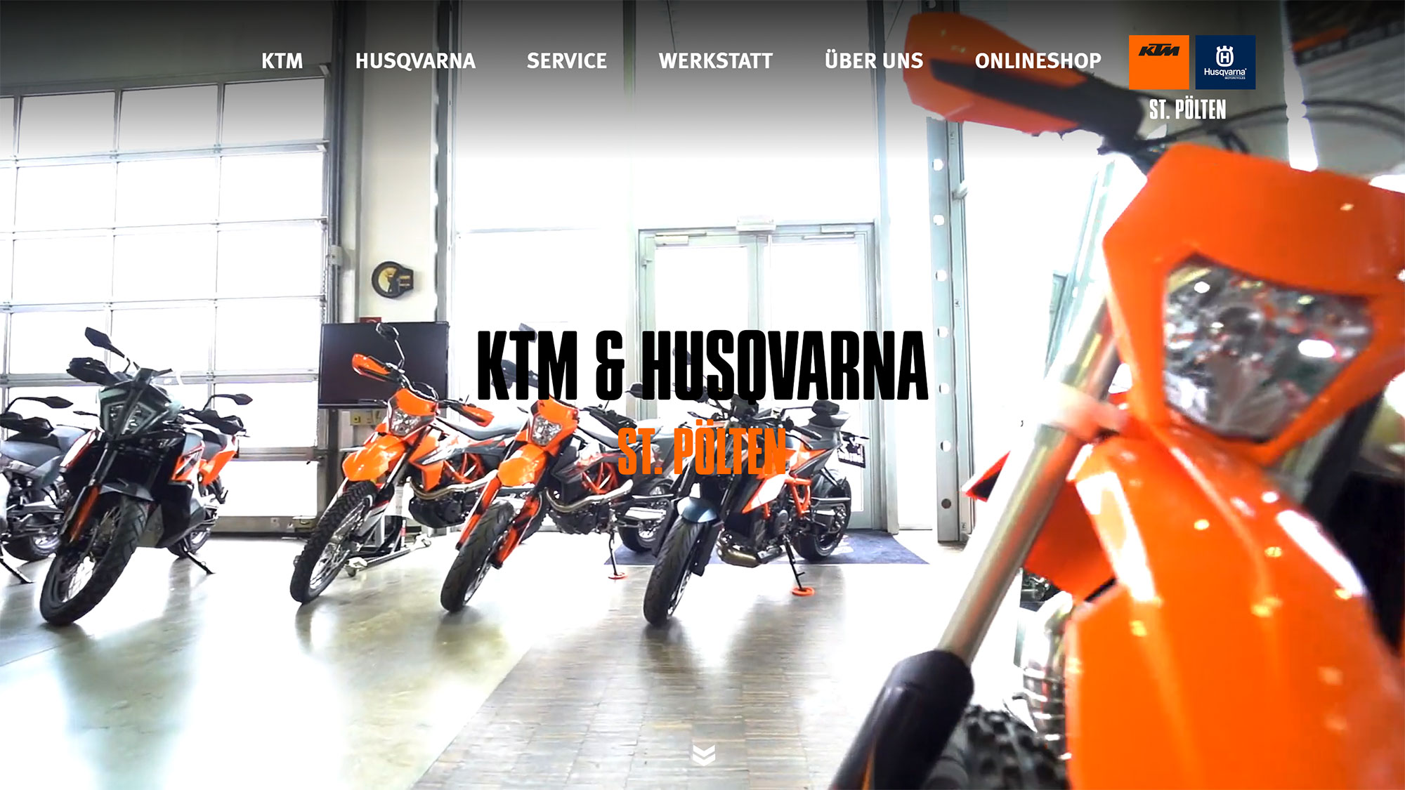 Design KTM Webseite